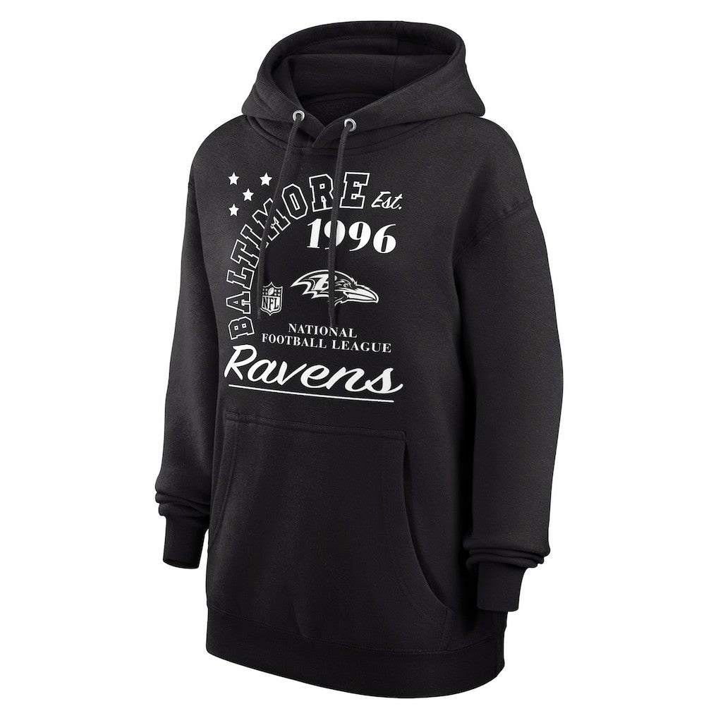 Baltimore Ravens Starter Unisex Arch Team Fleece Pullover Hoodie Black - NFL