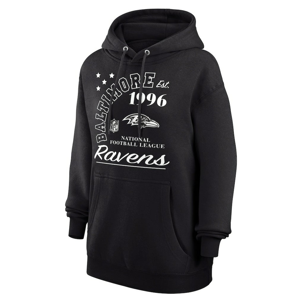 Baltimore Ravens Starter Unisex Arch Team Fleece Pullover Hoodie Black - NFL