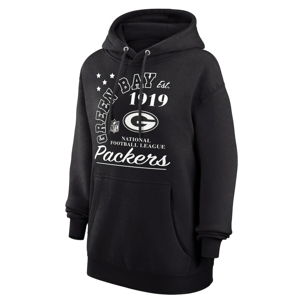 Green Bay Packers Starter Unisex Arch Team Fleece Pullover Hoodie Black - NFL