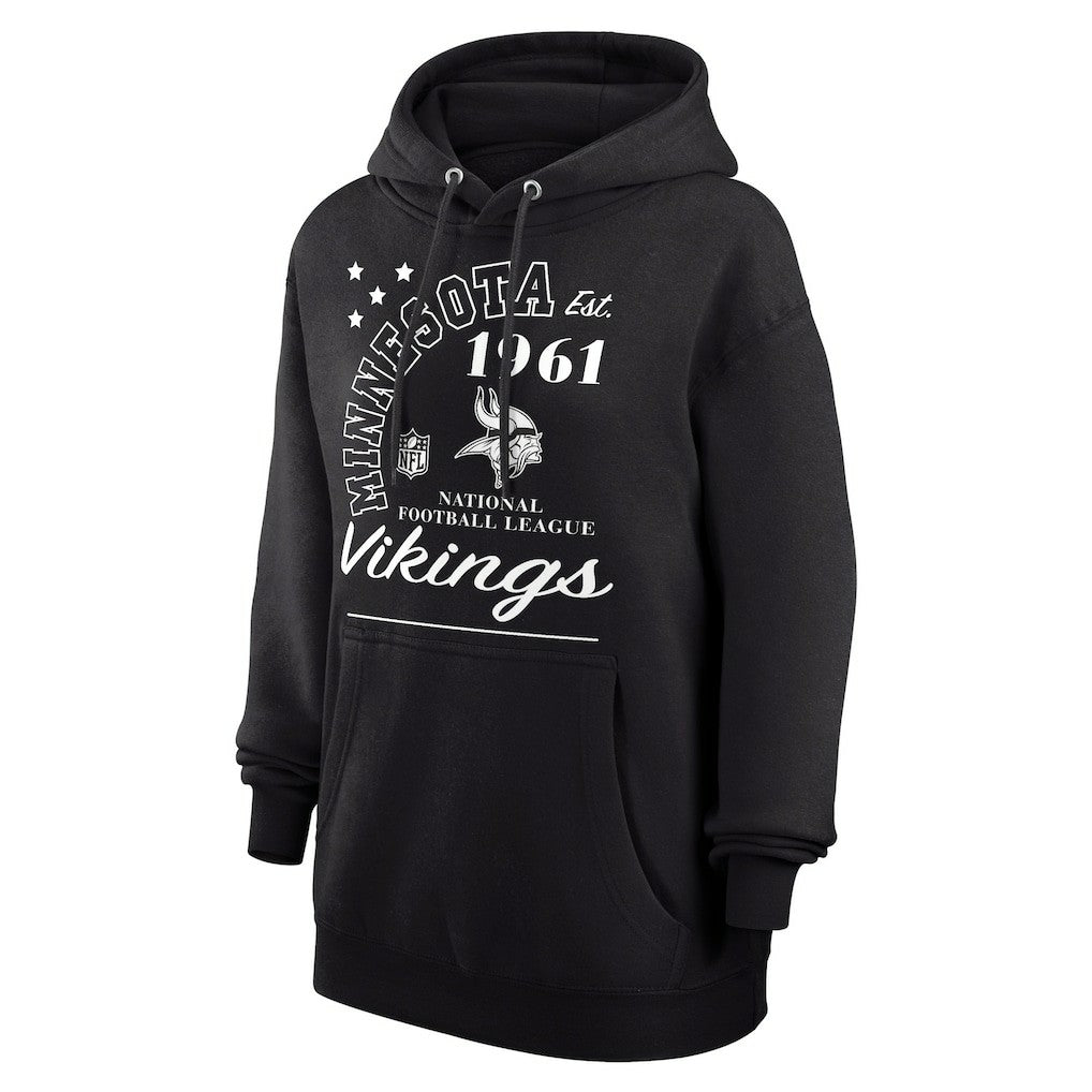 Minnesota Vikings Starter Unisex Arch Team Fleece Pullover Hoodie Black - NFL