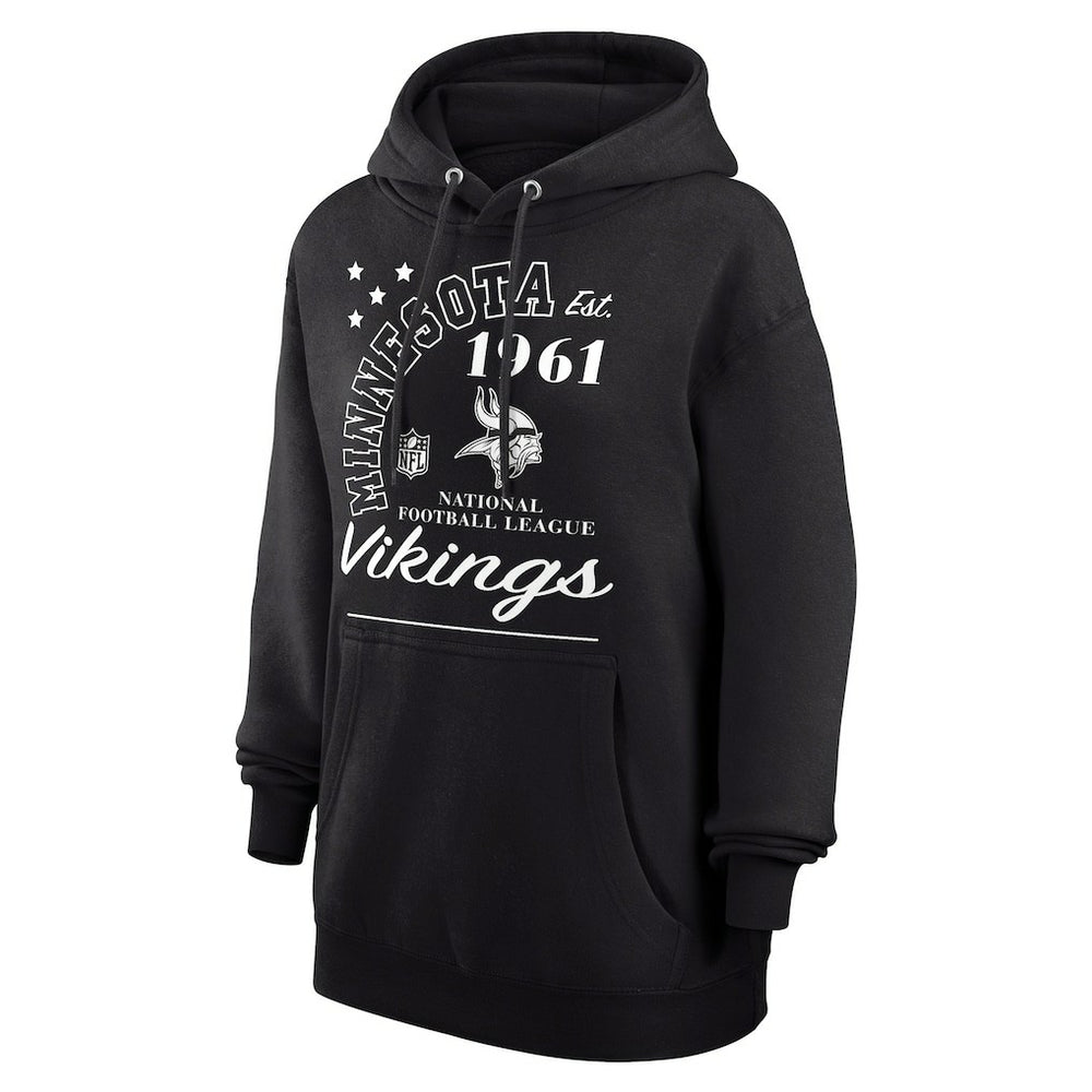 Minnesota Vikings Starter Unisex Arch Team Fleece Pullover Hoodie Black - NFL