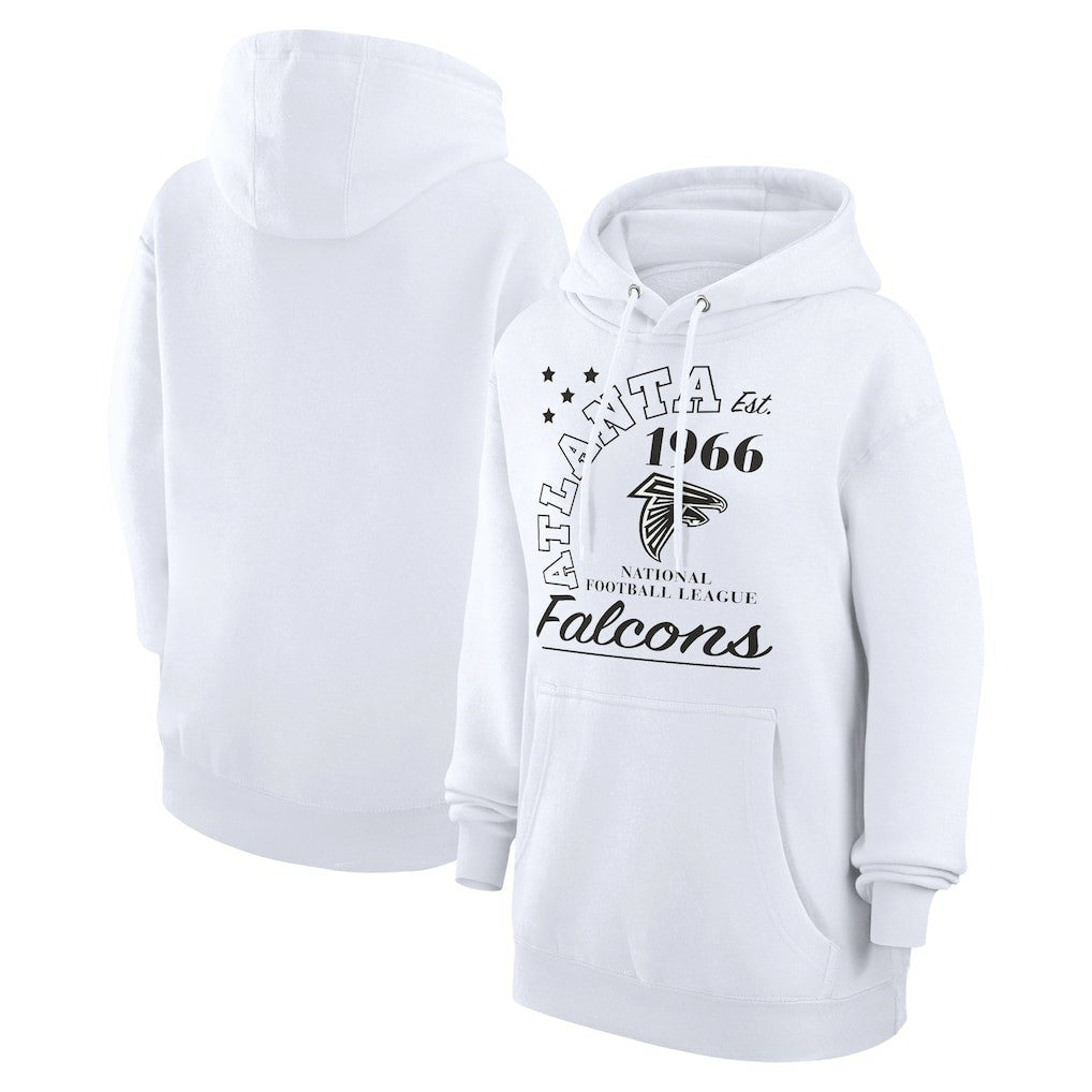 Atlanta Falcons Starter Unisex Arch Team Fleece Pullover Hoodie White - NFL