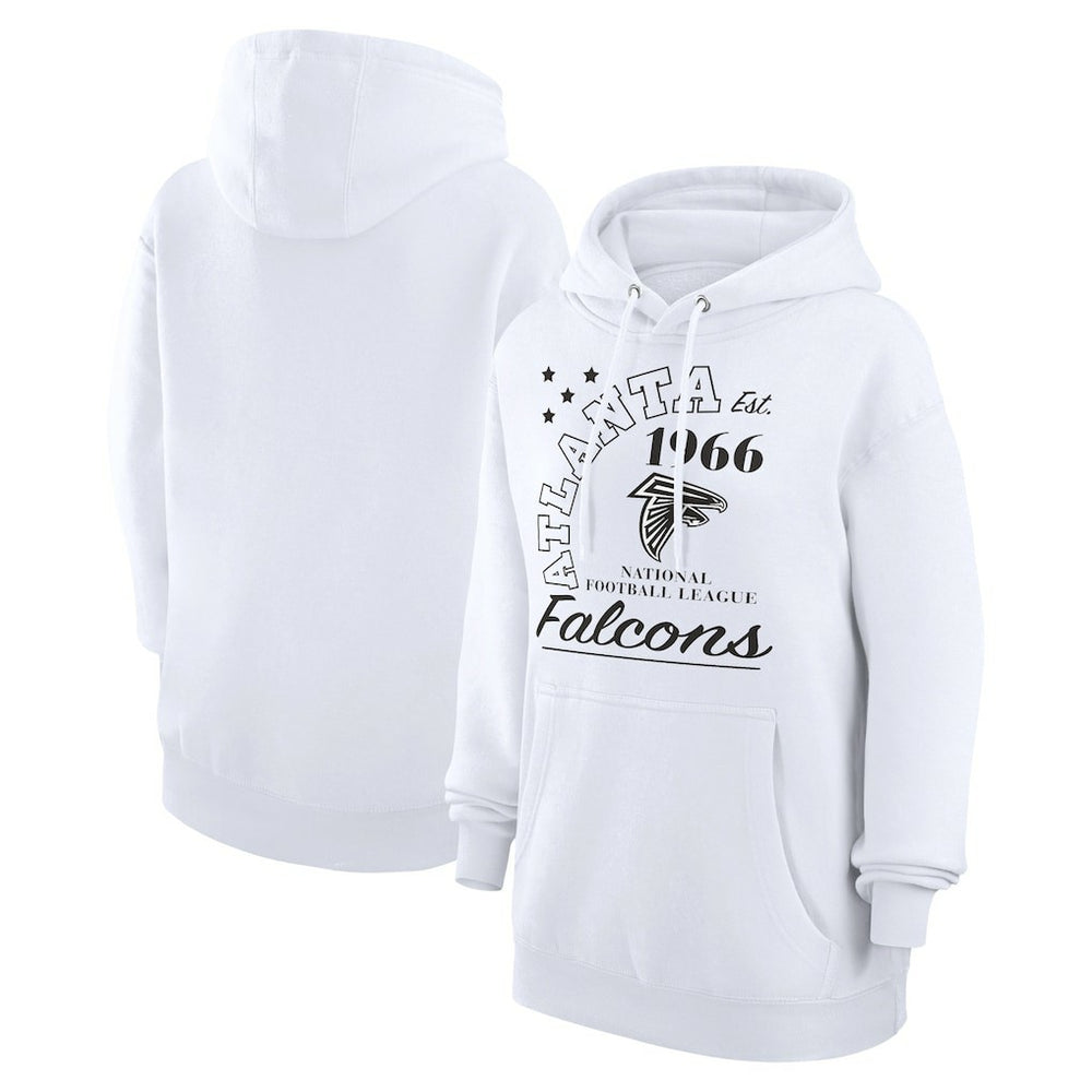 Atlanta Falcons Starter Unisex Arch Team Fleece Pullover Hoodie White - NFL