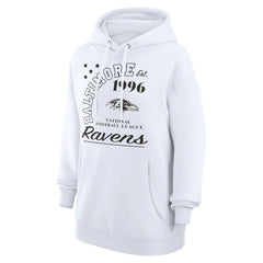 Baltimore Ravens Starter Unisex Arch Team Fleece Pullover Hoodie White - NFL