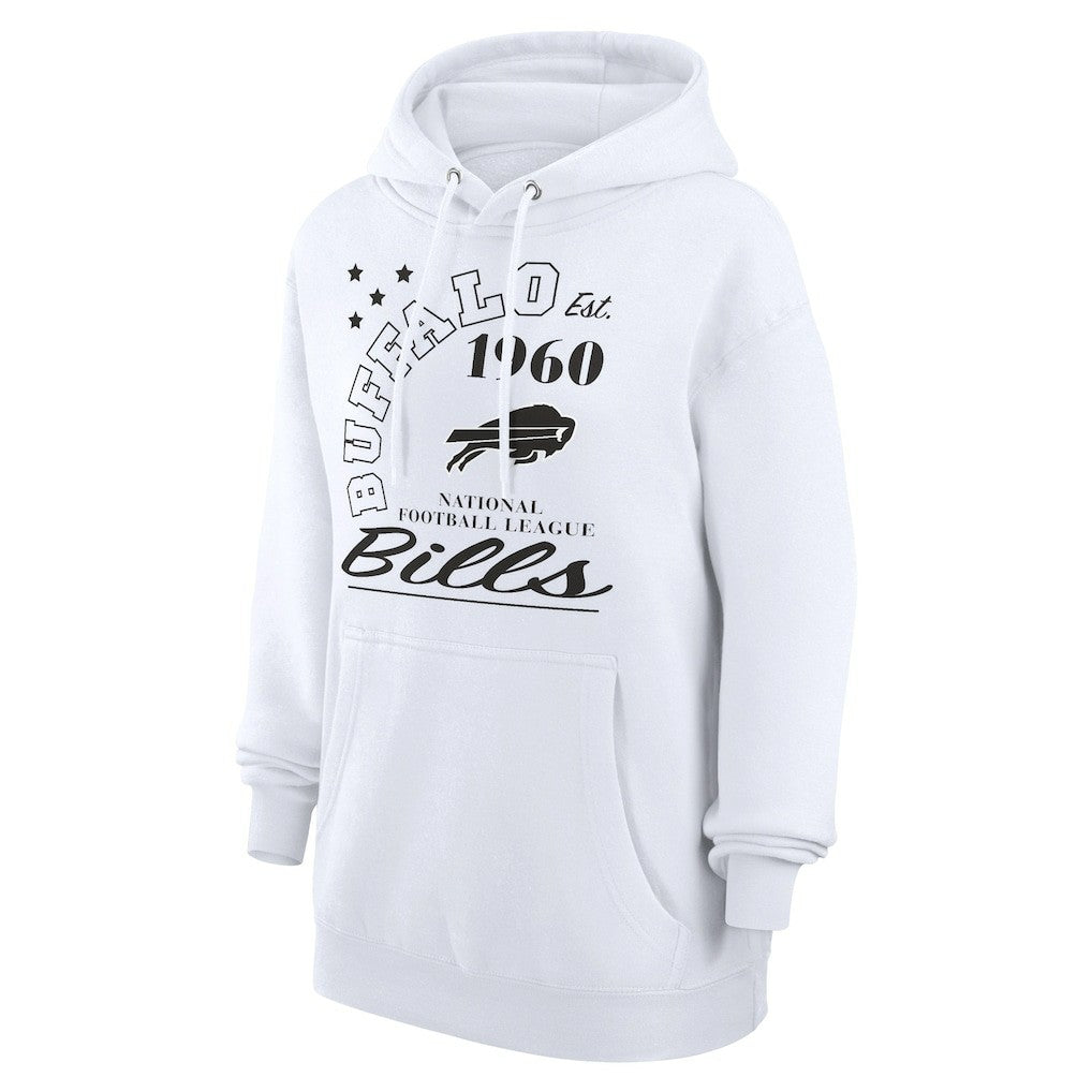 Buffalo Bills Starter Unisex Arch Team Fleece Pullover Hoodie White - NFL