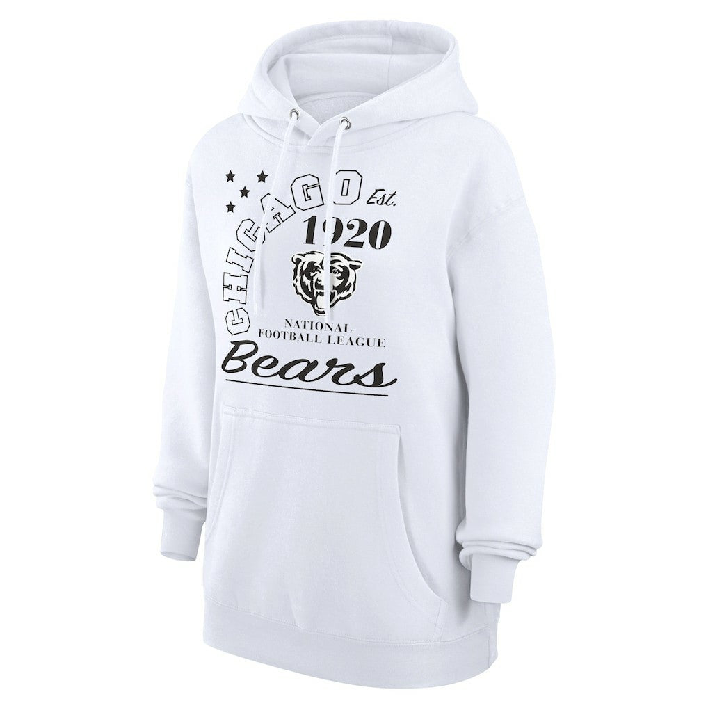 Chicago Bears Starter Unisex Arch Team Fleece Pullover Hoodie White - NFL