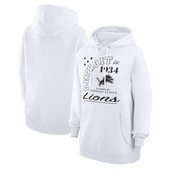 Detroit Lions Starter Unisex Arch Team Fleece Pullover Hoodie White - NFL