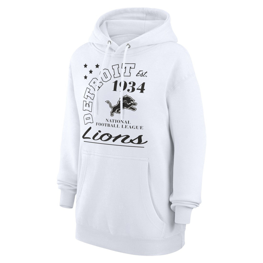 Detroit Lions Starter Unisex Arch Team Fleece Pullover Hoodie White - NFL