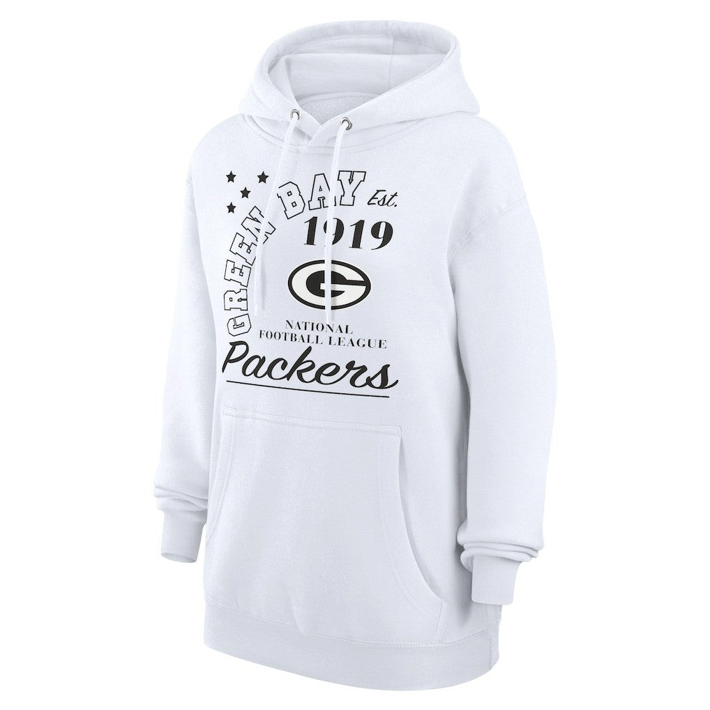 Green Bay Packers Starter Unisex Arch Team Fleece Pullover Hoodie White - NFL