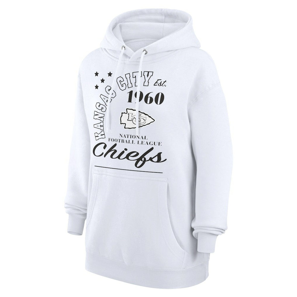 Kansas City Chiefs Starter Unisex Arch Team Fleece Pullover Hoodie White - NFL