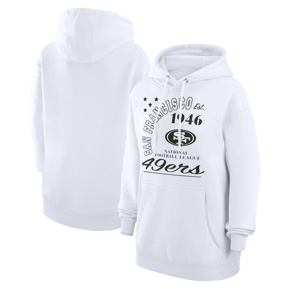 San Francisco 49ers Starter Unisex Arch Team Fleece Pullover Hoodie White - NFL