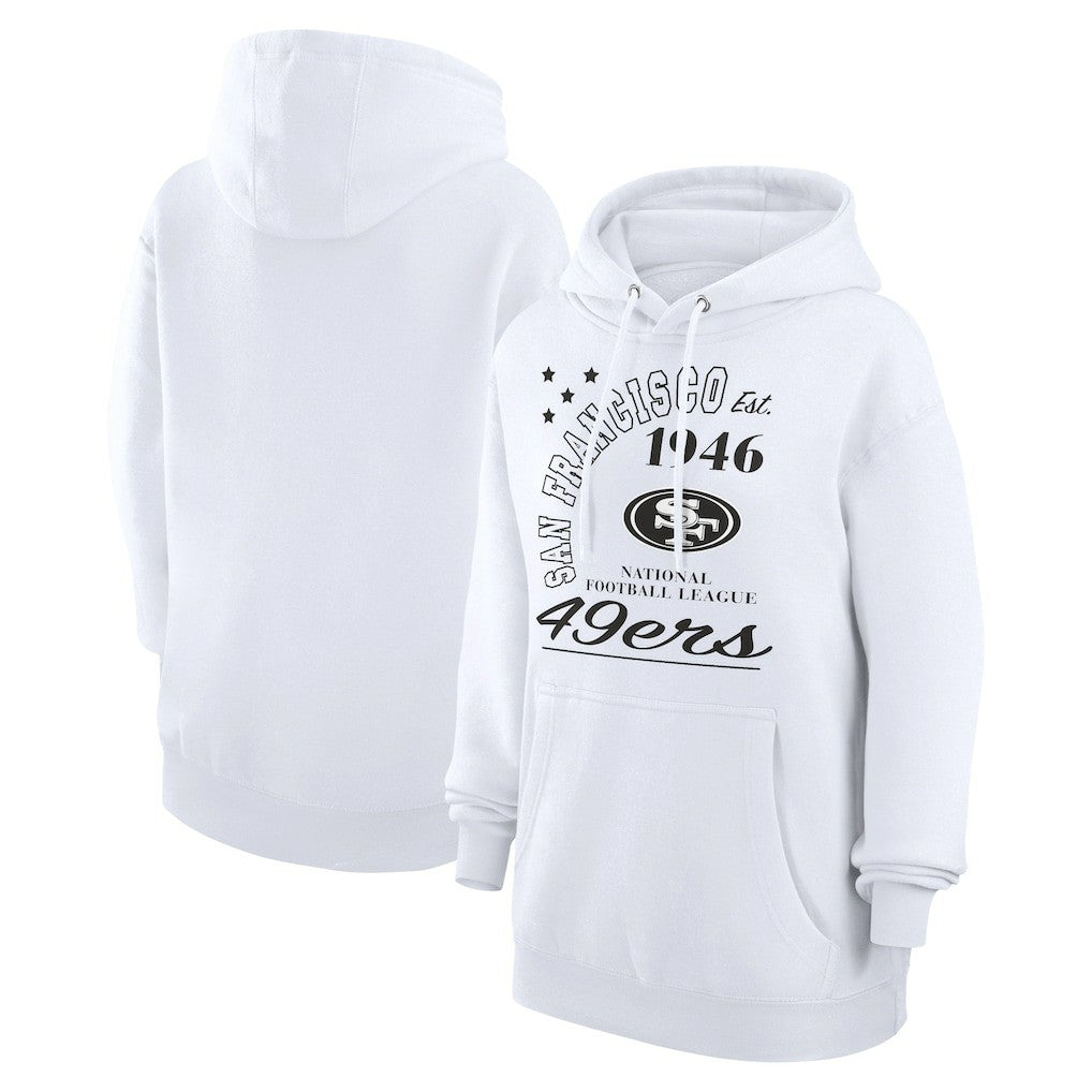 San Francisco 49ers Starter Unisex Arch Team Fleece Pullover Hoodie White - NFL