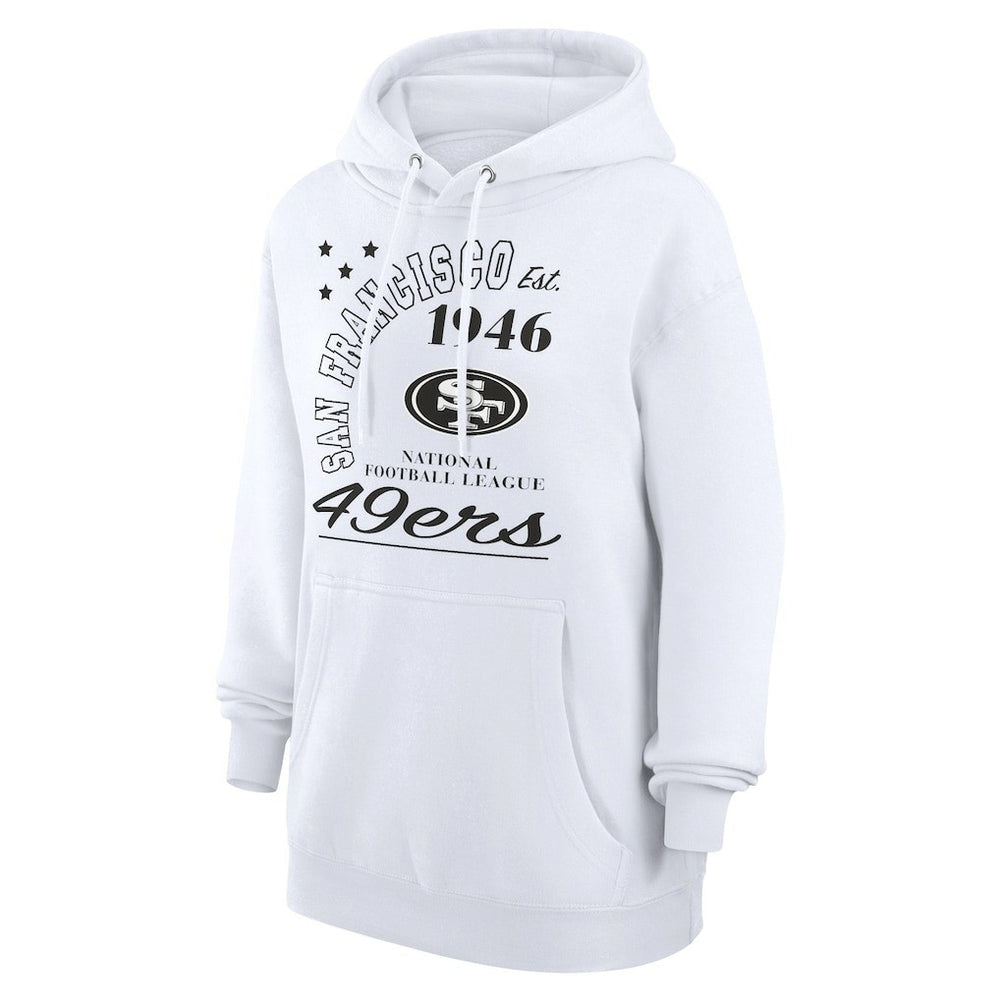 San Francisco 49ers Starter Unisex Arch Team Fleece Pullover Hoodie White - NFL