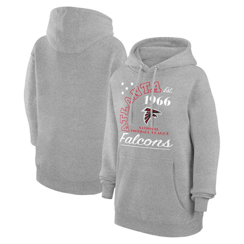 Atlanta Falcons Starter Unisex Arch Team Fleece Pullover Hoodie Heather Gray - NFL