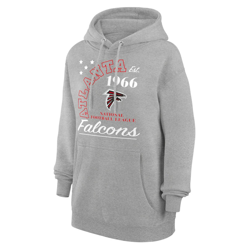 Atlanta Falcons Starter Unisex Arch Team Fleece Pullover Hoodie Heather Gray - NFL