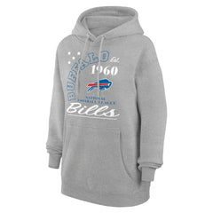 Buffalo Bills Starter Unisex Arch Team Fleece Pullover Hoodie Heather Gray - NFL
