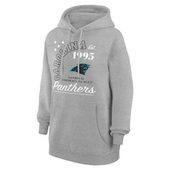 Carolina Panthers Starter Unisex Arch Team Fleece Pullover Hoodie Heather Gray - NFL