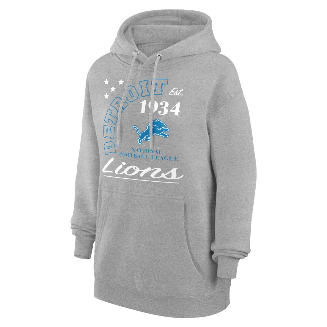 Detroit Lions Starter Unisex Arch Team Fleece Pullover Hoodie Heather Gray - NFL