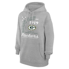 Green Bay Packers Starter Unisex Arch Team Fleece Pullover Hoodie Heather Gray - NFL