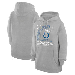 Indianapolis Colts Starter Unisex Arch Team Fleece Pullover Hoodie Heather Gray - NFL
