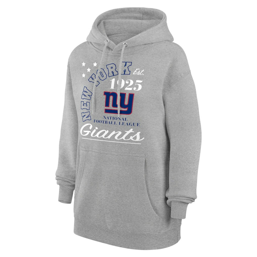 New York Giants Starter Unisex Arch Team Fleece Pullover Hoodie Heather Gray - NFL