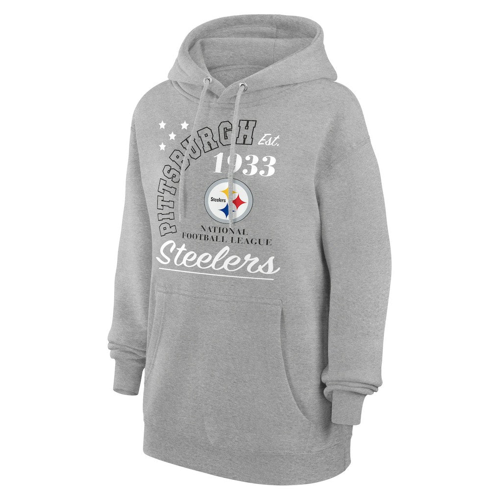 Pittsburgh Steelers Starter Unisex Arch Team Fleece Pullover Hoodie Heather Gray - NFL