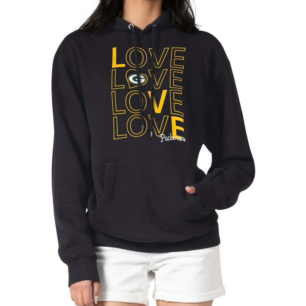 Green Bay Packers G-III 4Her by Carl Banks Women's Love Graphic Pullover Hoodie Black - NFL