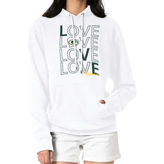 Green Bay Packers G-III 4Her by Carl Banks Women's Love Graphic Pullover Hoodie White - NFL