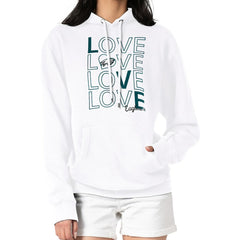 Philadelphia Eagles G-III 4Her by Carl Banks Women's Love Graphic Pullover Hoodie White - NFL