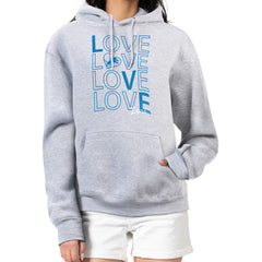 Detroit Lions G-III 4Her by Carl Banks Women's Love Graphic Pullover Hoodie Heather Gray - NFL
