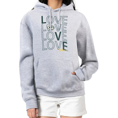 Green Bay Packers G-III 4Her by Carl Banks Women's Love Graphic Pullover Hoodie Heather Gray - NFL