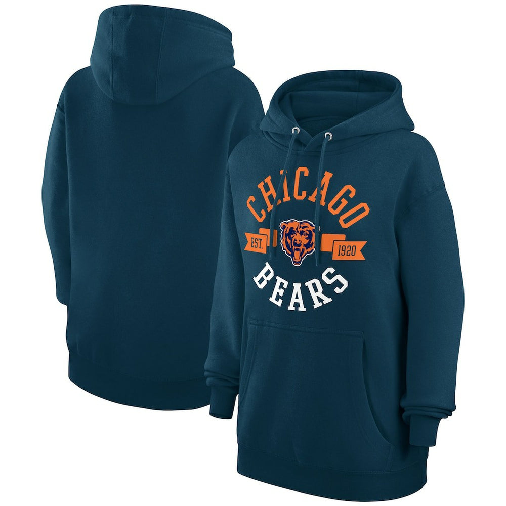 Chicago Bears G-III 4Her by Carl Banks Women's City Graphic Team Fleece Pullover Hoodie Navy - NFL