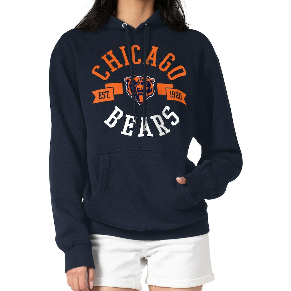 Chicago Bears G-III 4Her by Carl Banks Women's City Graphic Team Fleece Pullover Hoodie Navy - NFL