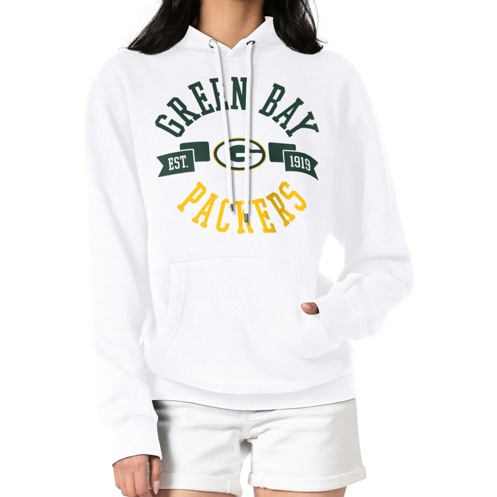 Green Bay Packers G-III 4Her by Carl Banks Women's City Graphic Team Fleece Pullover Hoodie White - NFL