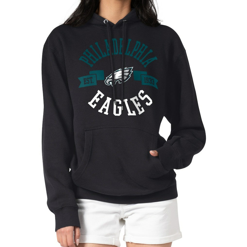 Philadelphia Eagles G-III 4Her by Carl Banks Women's City Graphic Team Fleece Pullover Hoodie Black - NFL