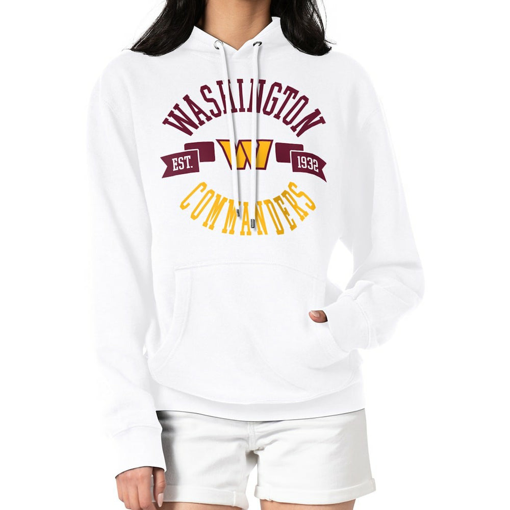 Washington Commanders G-III 4Her by Carl Banks Women's City Graphic Team Fleece Pullover Hoodie White - NFL