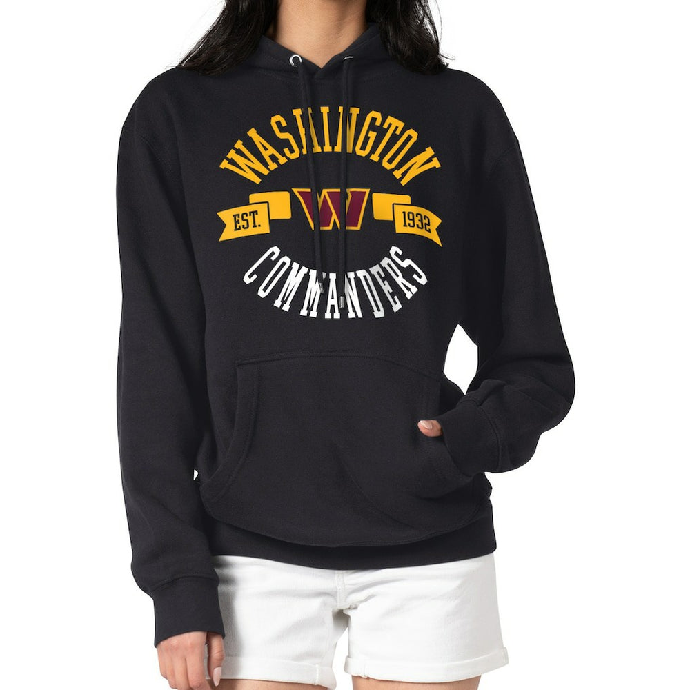 Washington Commanders G-III 4Her by Carl Banks Women's City Graphic Team Fleece Pullover Hoodie Black - NFL