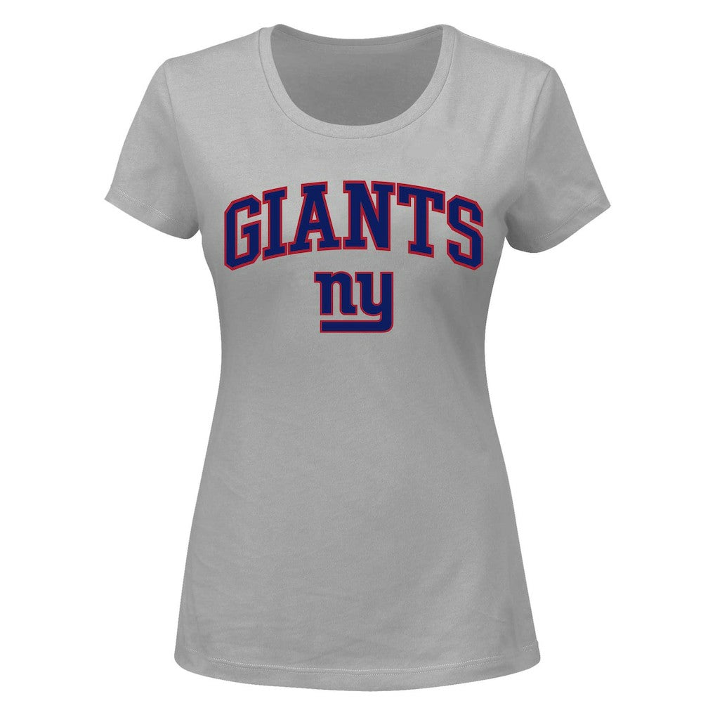 New York Giants Women's Plus Size Arch Over Logo T-Shirt Heather Gray - Fanatics