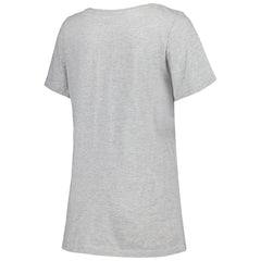 Las Vegas Raiders Women's Plus Size Arch Over Logo T-Shirt Heather Gray - Fanatics