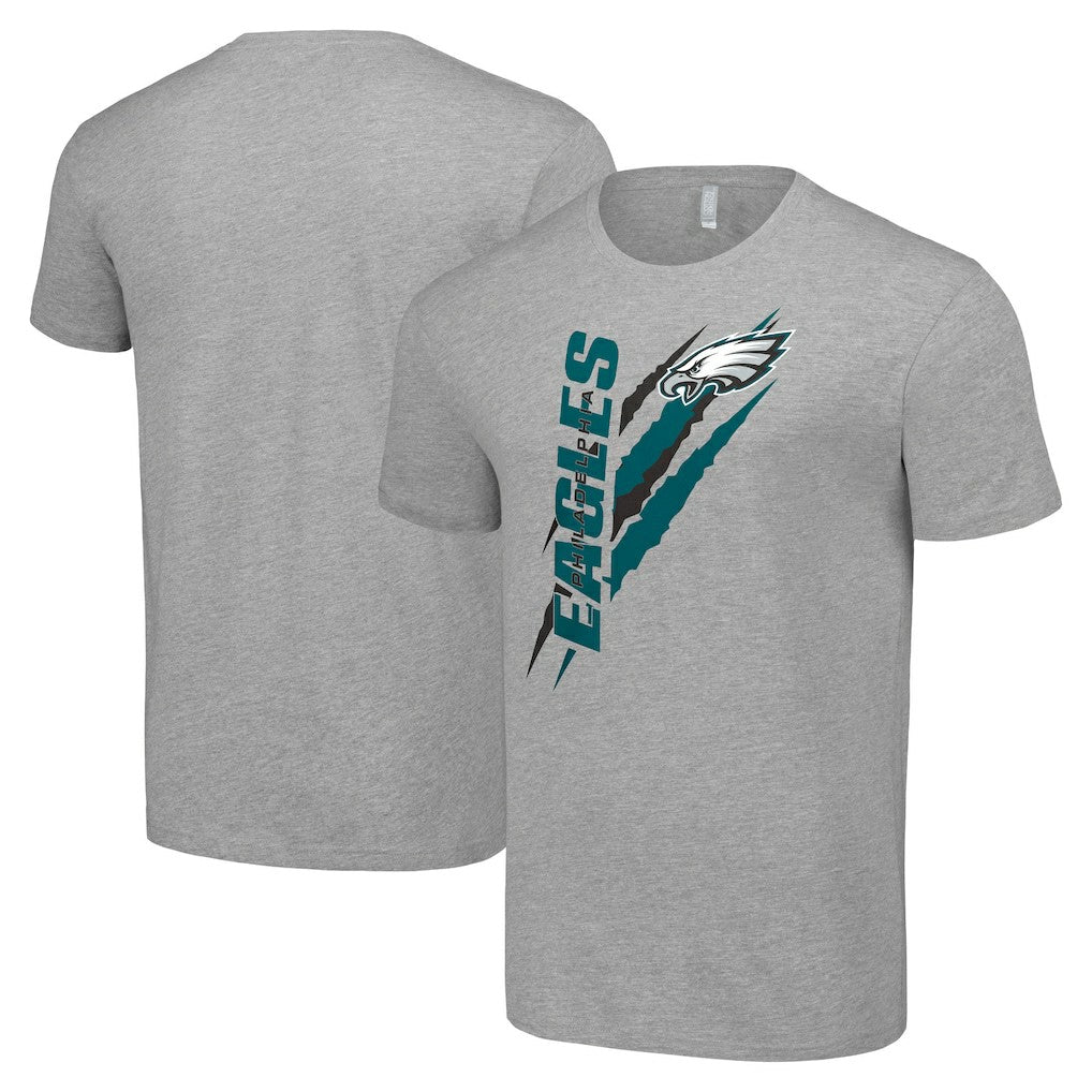 Philadelphia Eagles Starter Color Scratch T-Shirt Heather Gray - NFL