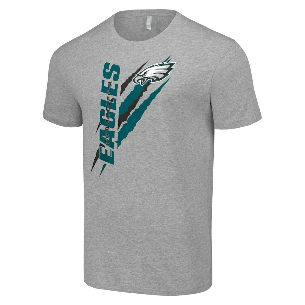 Philadelphia Eagles Starter Color Scratch T-Shirt Heather Gray - NFL