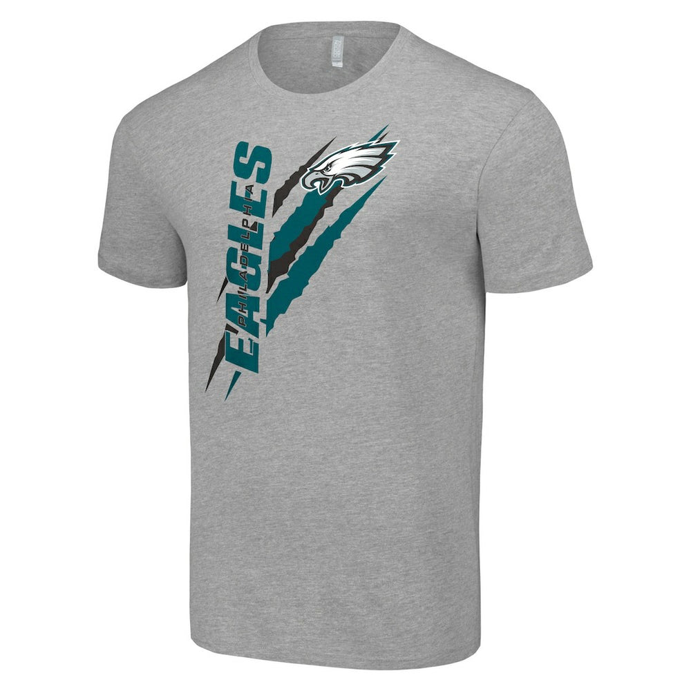 Philadelphia Eagles Starter Color Scratch T-Shirt Heather Gray - NFL