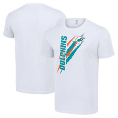 Miami Dolphins Starter Color Scratch T-Shirt White - NFL