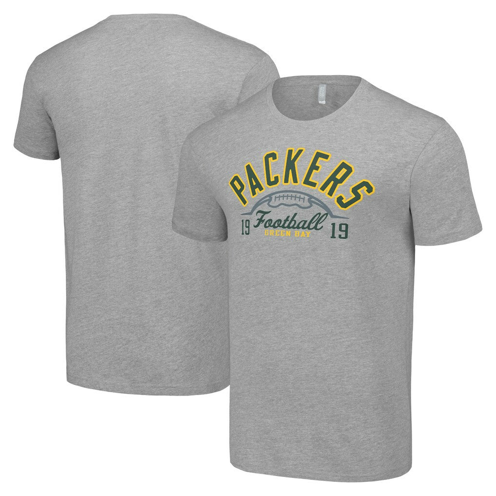 Green Bay Packers Starter Half Ball Team T-Shirt Heather Gray - NFL