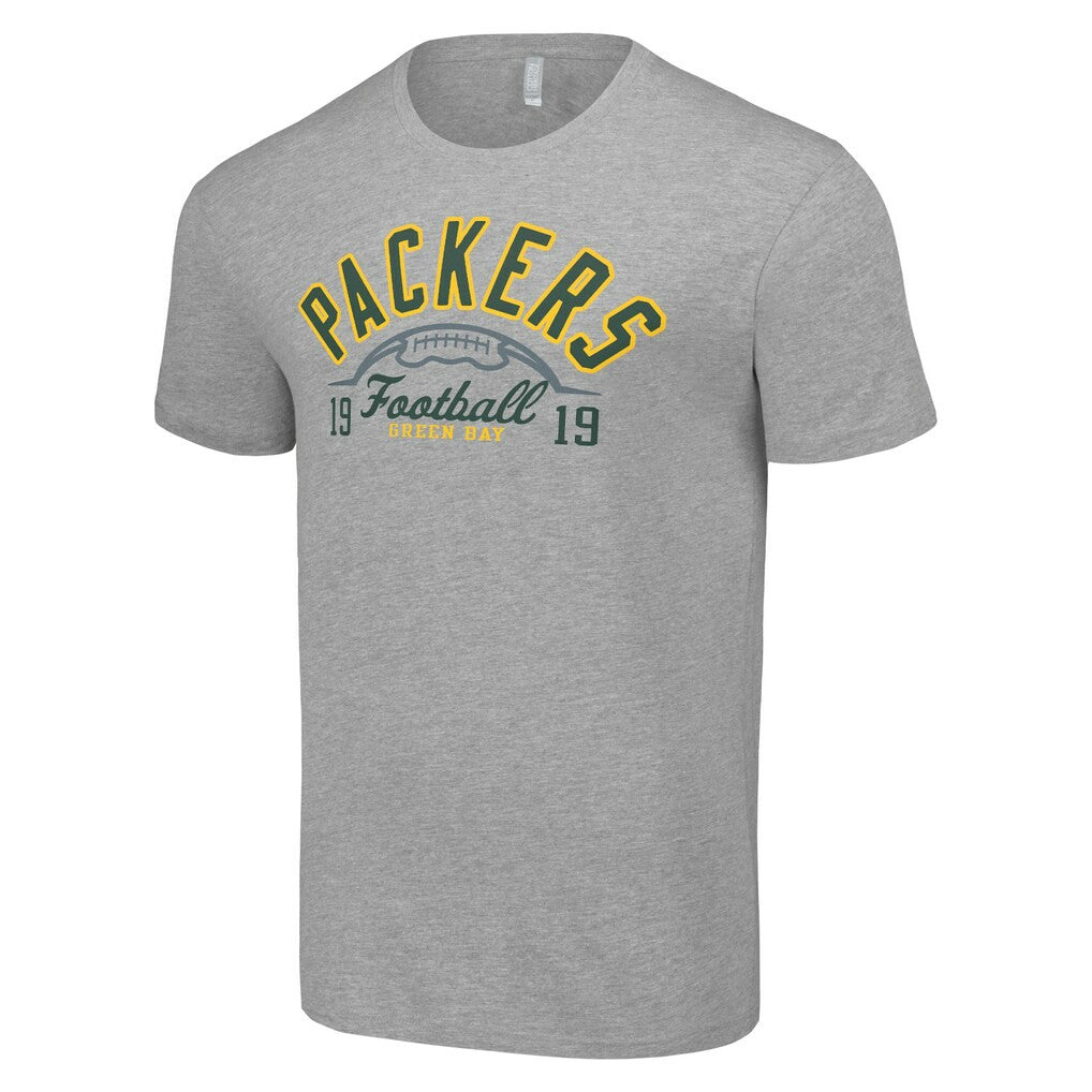 Green Bay Packers Starter Half Ball Team T-Shirt Heather Gray - NFL