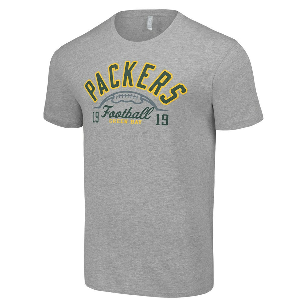 Green Bay Packers Starter Half Ball Team T-Shirt Heather Gray - NFL