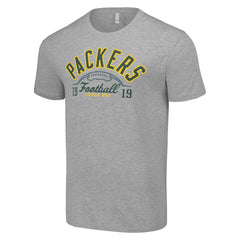 Green Bay Packers Starter Half Ball Team T-Shirt Heather Gray - NFL