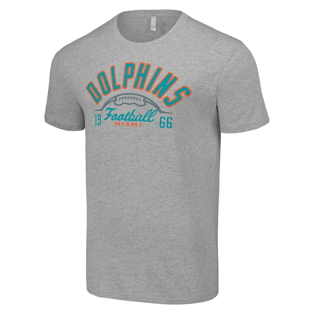 Miami Dolphins Starter Half Ball Team T-Shirt Heather Gray - NFL