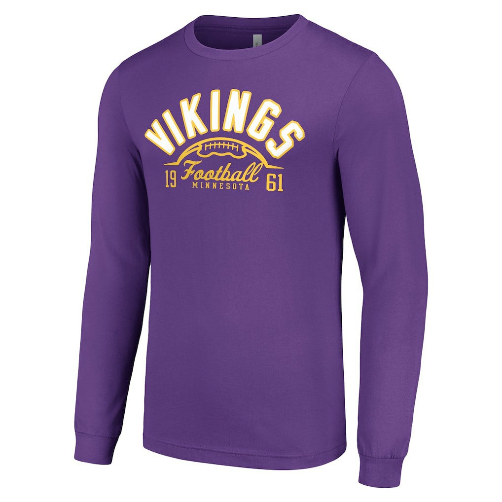 Minnesota Vikings Starter Half Ball Team Long Sleeve T-Shirt Purple - NFL