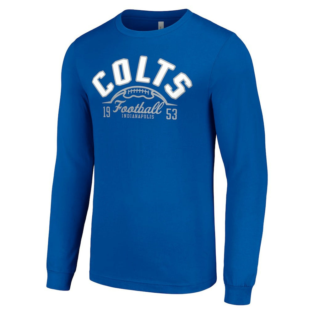 Indianapolis Colts Starter Half Ball Team Long Sleeve T-Shirt Royal - NFL
